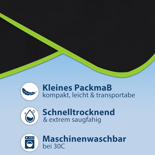 KUOGAS Badeponcho Damen& Herren,Poncho Handtuch,Mikrofaser-Surf Poncho, Badeponcho Handtuch, aus Mikrofaser auch als Umkleidehilfe Strand (Dunkelgrau,L)