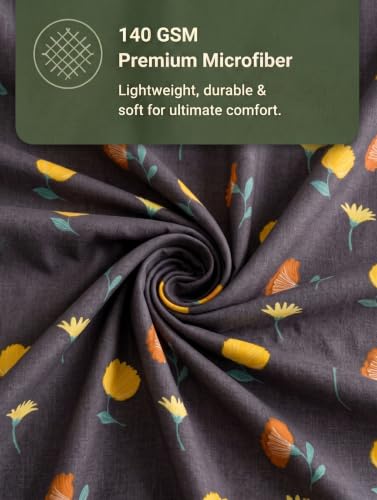 Image of Mafatlal King Size Bedsheet with 2 Pillow Covers (274 x 274 cm) | 140 GSM Microfiber | Soft, Breathable & Fade Resistant| Easy Care | Classic Black