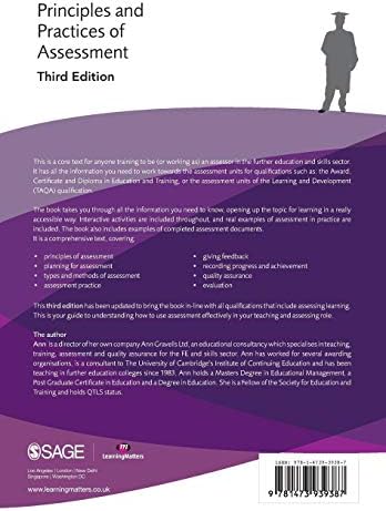 Principles and Practices of Assessment: A guide for assessors in the FE and skills sector (Further Education and Skills)