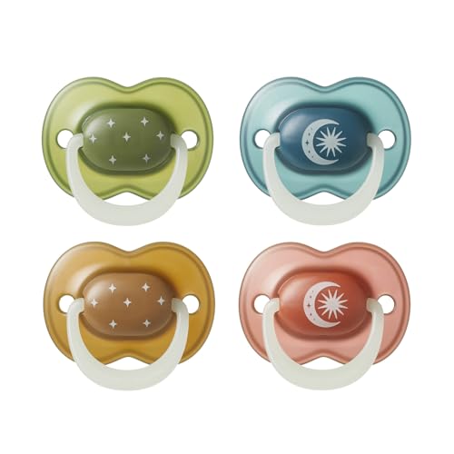 Tommee Tippee Sucette NightGlow, 18-36 mois, Lot de 4, Brille dans le noir, Tétine orthodontique, Trous d’aération supplémentaires, Silicone 100% sans...