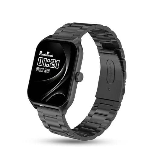 Image of PunnkFunnk NovoLux HD Display Smartwatch for Men & Women Answer /Make Calls, Heart Rate Monitor, 113+ Sports Modes, Step Counter, IP68 Waterproof, Compatible with Android & iOS(Metal Black)