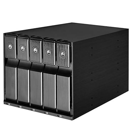 SilverStone Technology Hard Drive Enclosure Internal, 3 X 5.25 Inch to 5 X 3.5 Inch Hot-Swap SATA/SAS Hard Drive Cage, Up to 12Gbit/S Transfer Rate with All Aluminum Body (SST-FS305-12G)