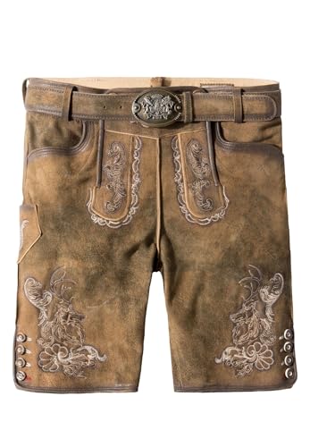 Stockerpoint Herren Hans Trachtenlederhose, Havanna Vintage, 52