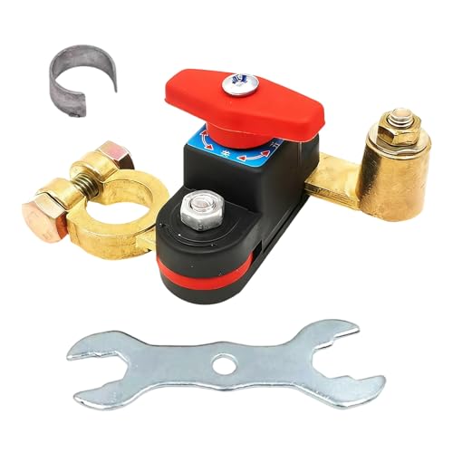 Interruptor De Desconexión De Batería De Coche – Interruptor De Corte De Energía 48V | Accesorio De Vehículo De Latón Y ABS – Apagado Seguro De Energía Para Coches, Autocaravanas