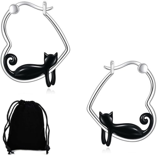 Ya en mundofriki.es: KUMSODE Mujer Pendientes Gato Pendientes Animales Pendiente Plata de Ley 925 Hipoalergénico Joyas Regalos para Mujeres