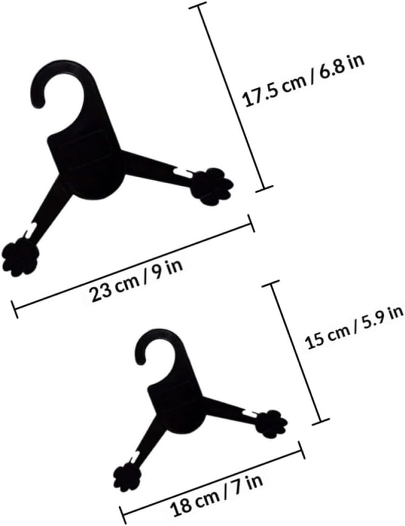 8pcs PET Clothes Hangers Plastic Small Design Black for PET Clothing image 2