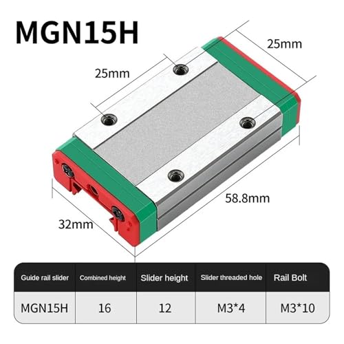Guía lineal MGN de alta precisión con corredera MGN H para un deslizamiento suave 2
