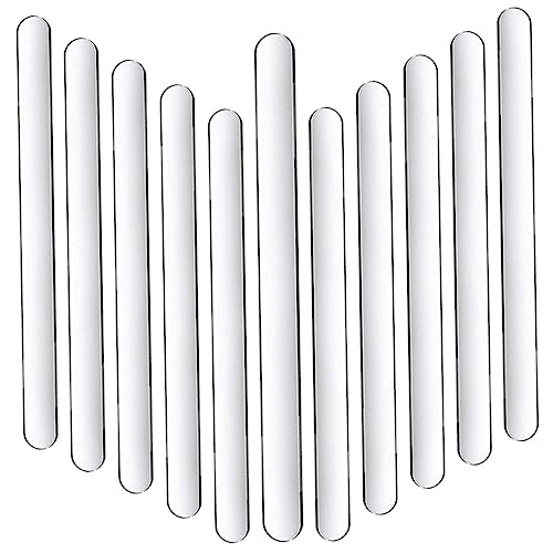 STOBAZA 80pcs Acrylic Ice Cream Sticks for DIY Crafts Reusable Transparent Popsicle Sticks for Ice Cream Making Parties and Decorations Easy to Clean Non Sticky Multi Functional