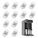 Mini ruote autoadesive per elettrodomestici, 12 pezzi, rotanti a 360°, universali, per elettrodomestici da cucina, contenitori, fondo per piccoli mobili (bianco)