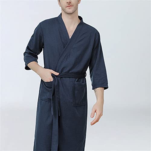 Pijamas transpirables estilo albornoz cómodos finos e informales pack de 3 piezas masculinas L 5