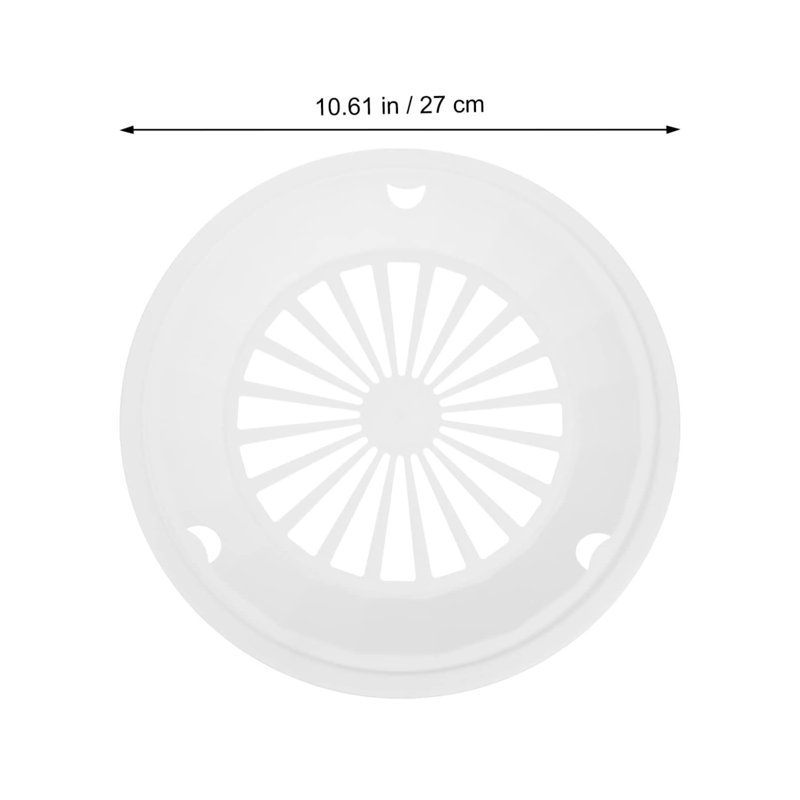DOITOOL 10Pcs Reusable Plastic Paper Plate Holder for Party BBQ and Picnic Round Paper Plate Barbecue Trays Support Plastic Dinnerware (White - Image 3