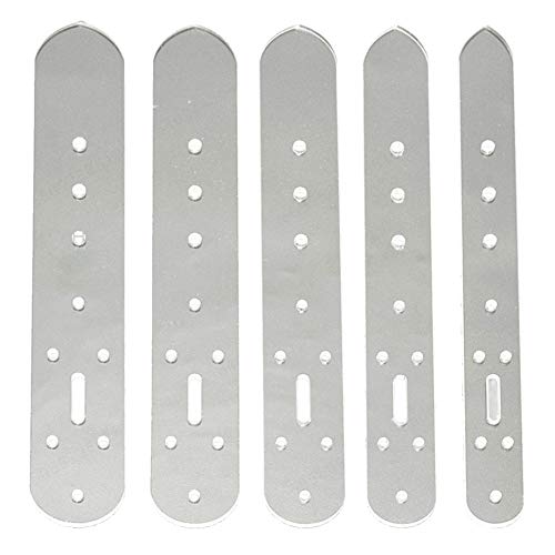 Herramienta de Plantilla de Plantilla de Plantilla de Extremo de Cabeza de Hebilla de cinturón de Cuero acrílico de 5 Piezas Cover