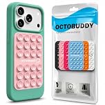 OCTOBUDDY - Silicone Suction Phone Case Adhesive Mount - Silicon Sticky Phone Grip with Higher Suction Power - Hands-Free, Strong Grip Holder for Selfies and Videos (Chalk Pink, Large)