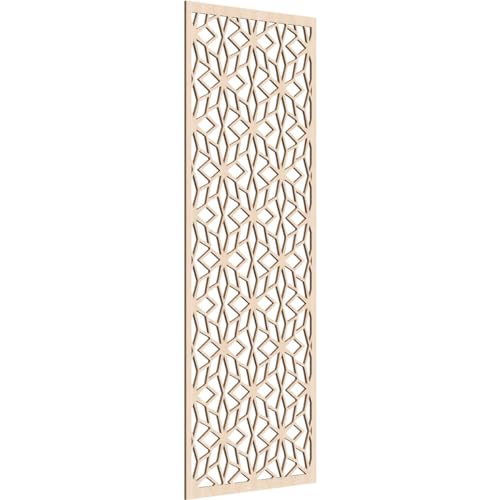 Image of Lake Decorative Pierced Fretwork Wood Wall Panels, 25 3 /8 inchW x 64 3 /8 inchH x 1 /4 inchT, Red Oak