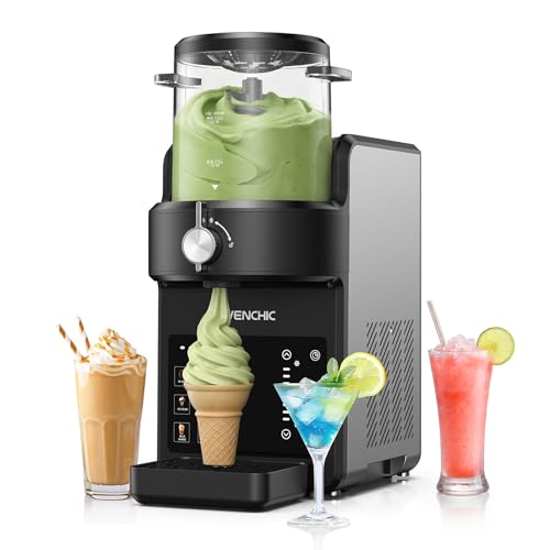 Image of Slushie Machine, Slushie & Soft Serve Ice Cream Make for Home, No Ice Needed with Rapid Chill & Temperature Control, Multi-function for Frozen Drink, Milk Shake, Margaritas, Frappe