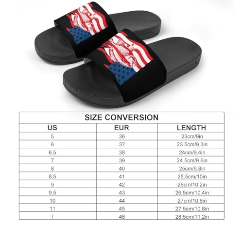 American Fish Flag House Sandals Non-Slip Bathroom Slippers Beach Summer Shoes for Men Women2