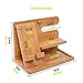 LOYALNATURE Wood Phone Docking Station - Nightstand Organizer Key Holder Gifts for Men Wooden Organizer - Wallet Stand Anniversary Birthday Gifts for Dad Husband Bamboo Universal Docking Station