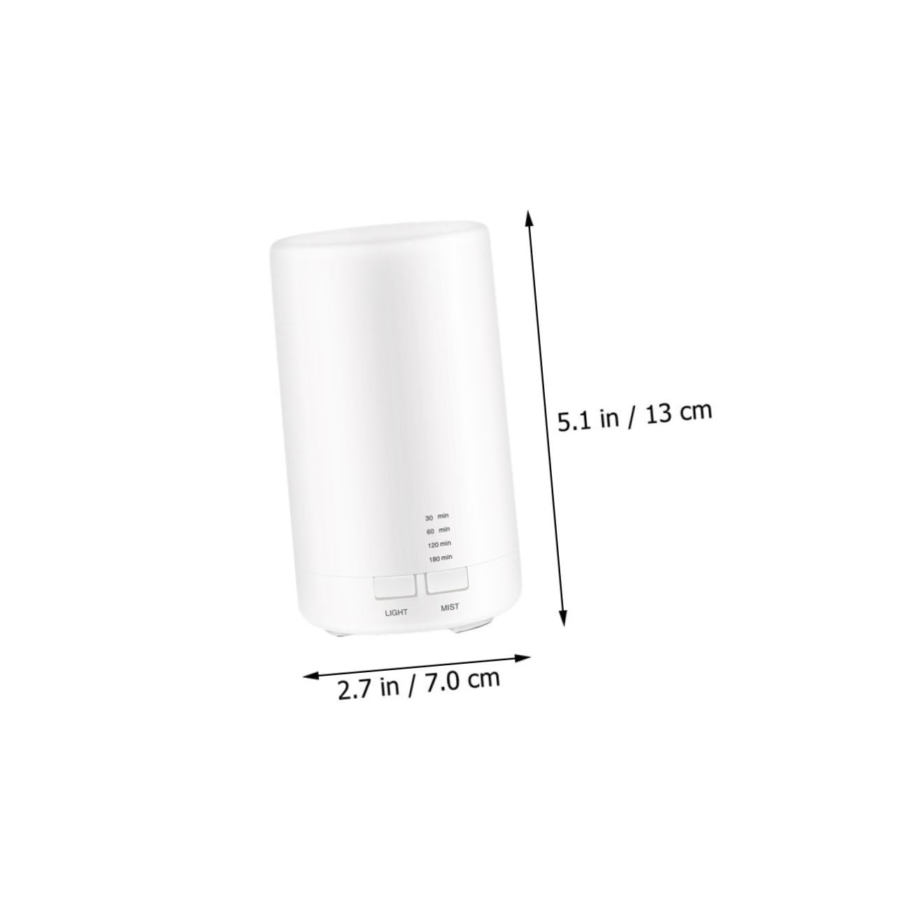 Beaupretty Difusor de Aroma Creativo para Dormitorio y Oficina, Humidificador Silencioso de 70ml Función Decorativa y Material PP Blanco