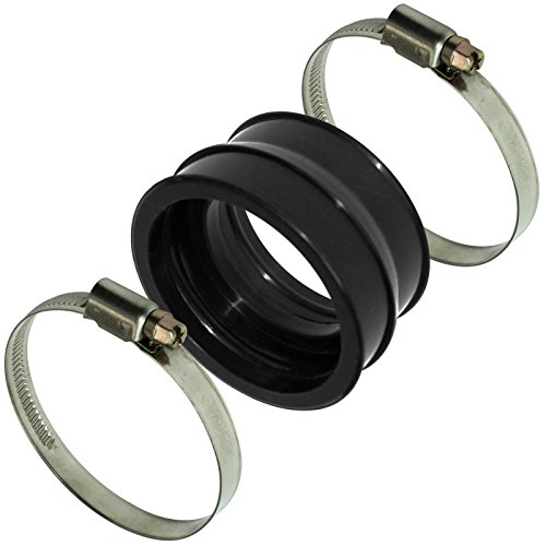 Caltric Rubber Carburetor Boot Flange with Clamps Compatible with Can-Am Bombardier Ds 650 2000-2007