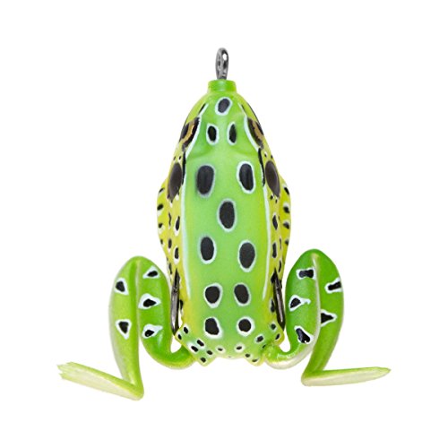 Lunkerhunt Isca de pesca PF03 Pocket Frog Series 6,3 cm estilo leopardo
