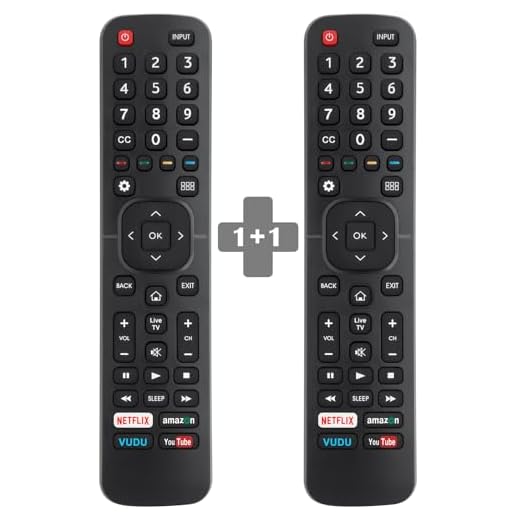 LOUTOC [ Pacote com 2 ] Universal para Todos os Controles Remotos de Tv Hisense, Substituição Compatível para Todas As Tvs Inteligentes Hisense 4K LED Hd Uhd