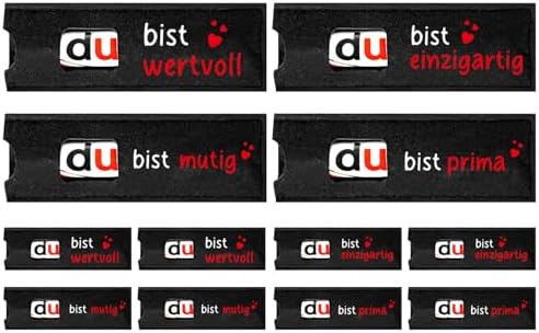 Giftota 12pcs Motivationsgeschenke - Duplo Schokoriegel Geschenkbox - Hülle Filz Geschenk Verpackung - Viel Glück - Kleine Geschenke für Prüfung Abschluss - Ohne Schokolade