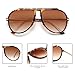 GUVIVI Oversized Aviator Sunglasses for Women Men 2026 70s Retro Gold Metal Sun Glasses Tangle Free Square Aviators