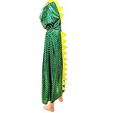 QIAONIUNIU Dinosaur Costumes Green Dragon Cape Halloween Dress Up Clothes 3-8 Years Old