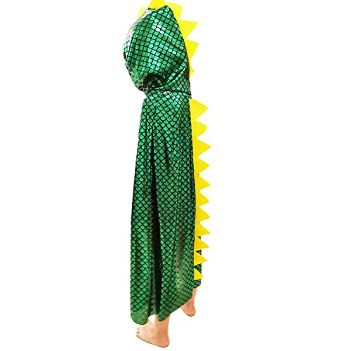 QIAONIUNIU Dinosaur Costumes Green Dragon Cape Halloween Dress Up Clothes 3-8 Years Old