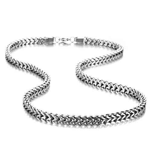 Urban Jewelry Stunning Mechanic Style Stainless Steel Silver Men's Necklace Link Chain (18,21,23 Inches)4