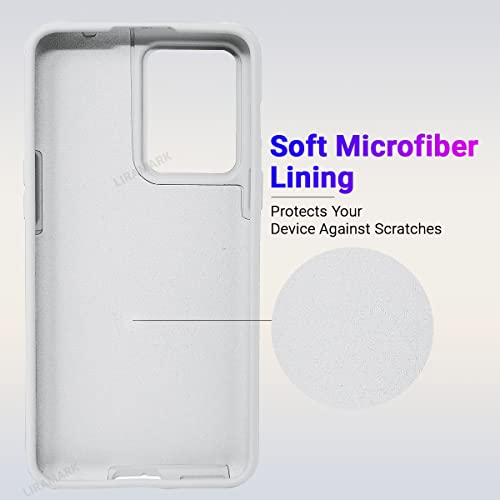 Image of LIRAMARK Liquid Silicone Soft Back Cover Case for OnePlus Nord 2T 5G / 1+Nord 2T 5G (White)