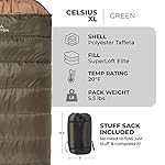 TETON Celsius XL, -25F, 20F, 0F Degree Sleeping Bags, All Weather Warm Sleeping Bag for Adults and Kids, Camping Season, Compression Sack Included - Image 3