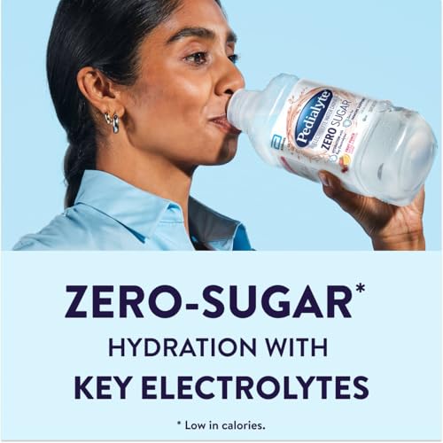 Image of Pedialyte Electrolyte Water with Zero Sugar, Fruit Punch Hydration Drink | Hydration Low in Calories, 3 Key Electrolytes for Adults and Kids Over Age 5, No Artificial Colors