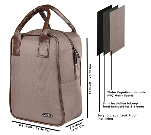 Image of LOREM Blue Color Picnic,Travel, Lunch, Tiffin, Storage Bag Leakproof Hot /Cold for Girls Boys Men Women Unisex, Office, College & School