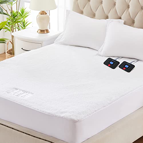 Westinghouse King Size Heated Mattress Pad, Luxury Quilted Electric Bed Warmer with10 Heat Settings Dual Control & 1-12 Hours Auto Off, Fit Up to 17" Deep Pocket, Machine Washable, 78x80 Inch