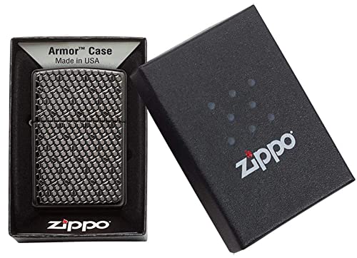Image of Zippo Grey Hexagon Design Pocket Lighter Windproof Stylish Look Premium Metal Body Eco Environment-Friendly Unique Stylish Travel Friendly