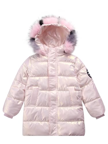 Kids Girls Winter Warm Padded Outerwear Hoodie Long Sleeve Jackets Waterproof Casual Coat4