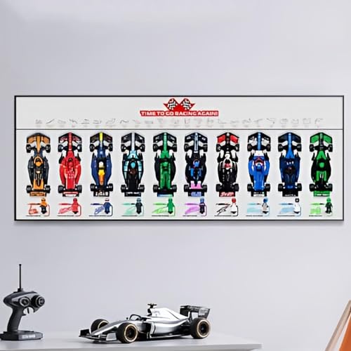 Marco para maquetas de F1 en aluminio blanco 105x40 cm