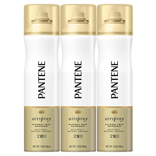 Pantene Airpsray Hairpspray, Smooth Finish, Pro-V Level 2 Airspray, 7 Fl Oz, Triple