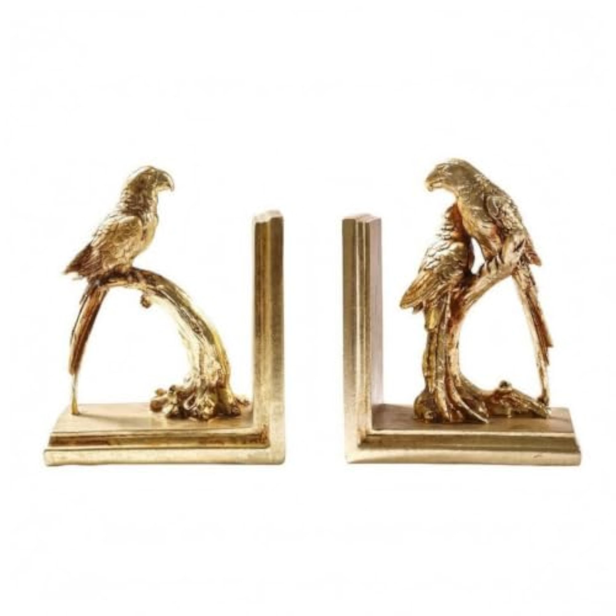 Vintage Chic Bookend with Parrot Ornament, Gift