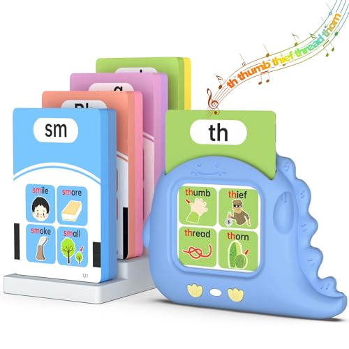 Image of Phonics Talking Flash Cards for Toddlers 2-8, Digraphs CVC Blends Long Vowel Sounds Spelling Reading, Autism Toys, Montessori Toys with 252 Words, Preschool Kindergarten Language Learning Toys