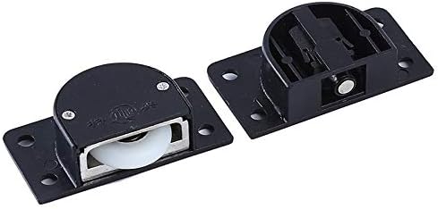 Componente de muebles Armario para el hogar Polea de puerta corredera negra Gabinete de rueda de nylon Polea colgante Rueda colgante Armario Muebles
