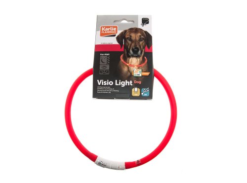 Karlie Visio Light LED Schlauchhalsband L: 20 - 70 cm rot