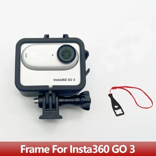 Image of BKN Camera Frame Mount Protective Housing Case with Dual Cold Shoe Mounts Compatible with Insta360 Go3 Accessories | Shock-Proof Body Housing Frame Anti-Drop Holder Mounts