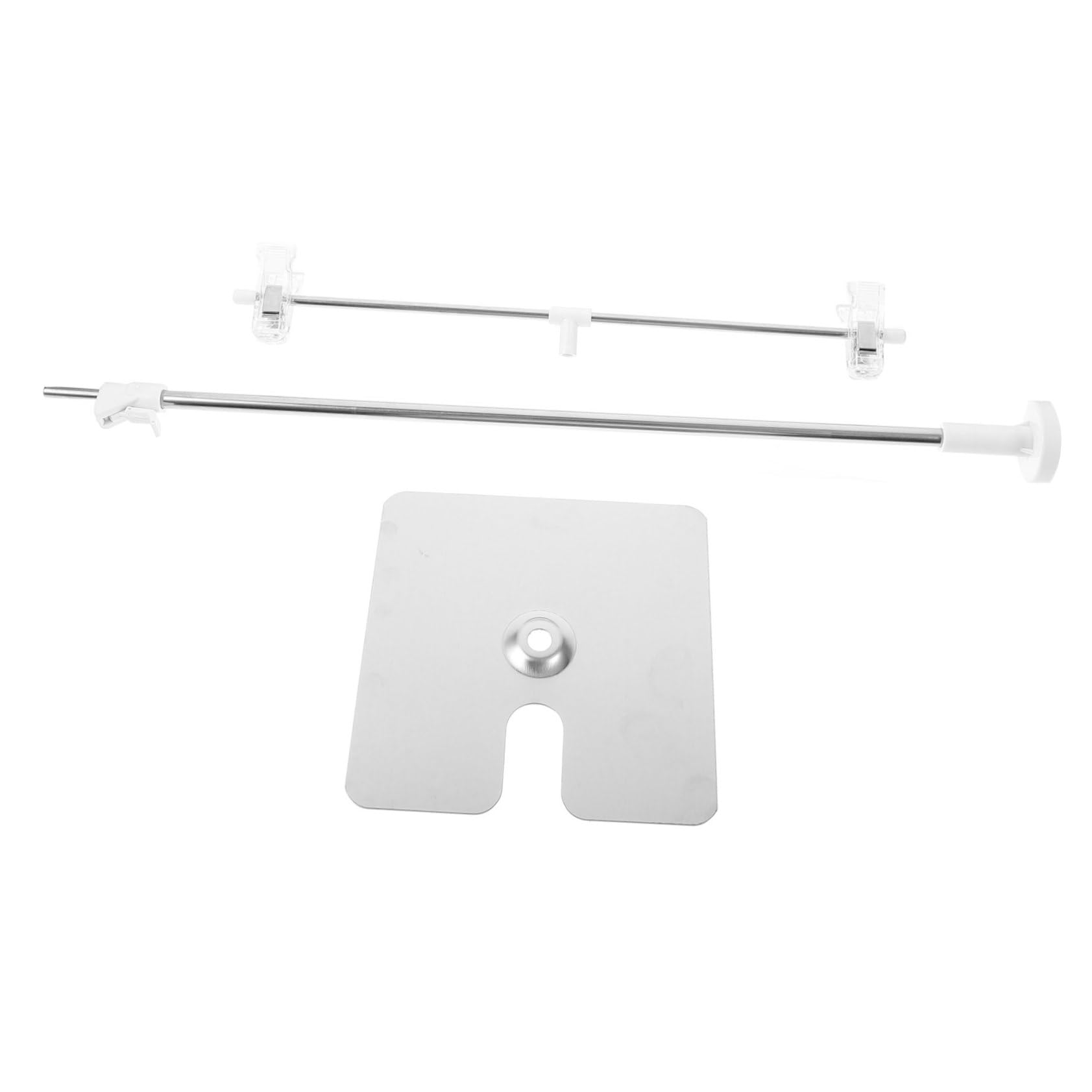 Mini Soporte de Fondo de Mesa Ajustable de Acero Inoxidable Blanco
