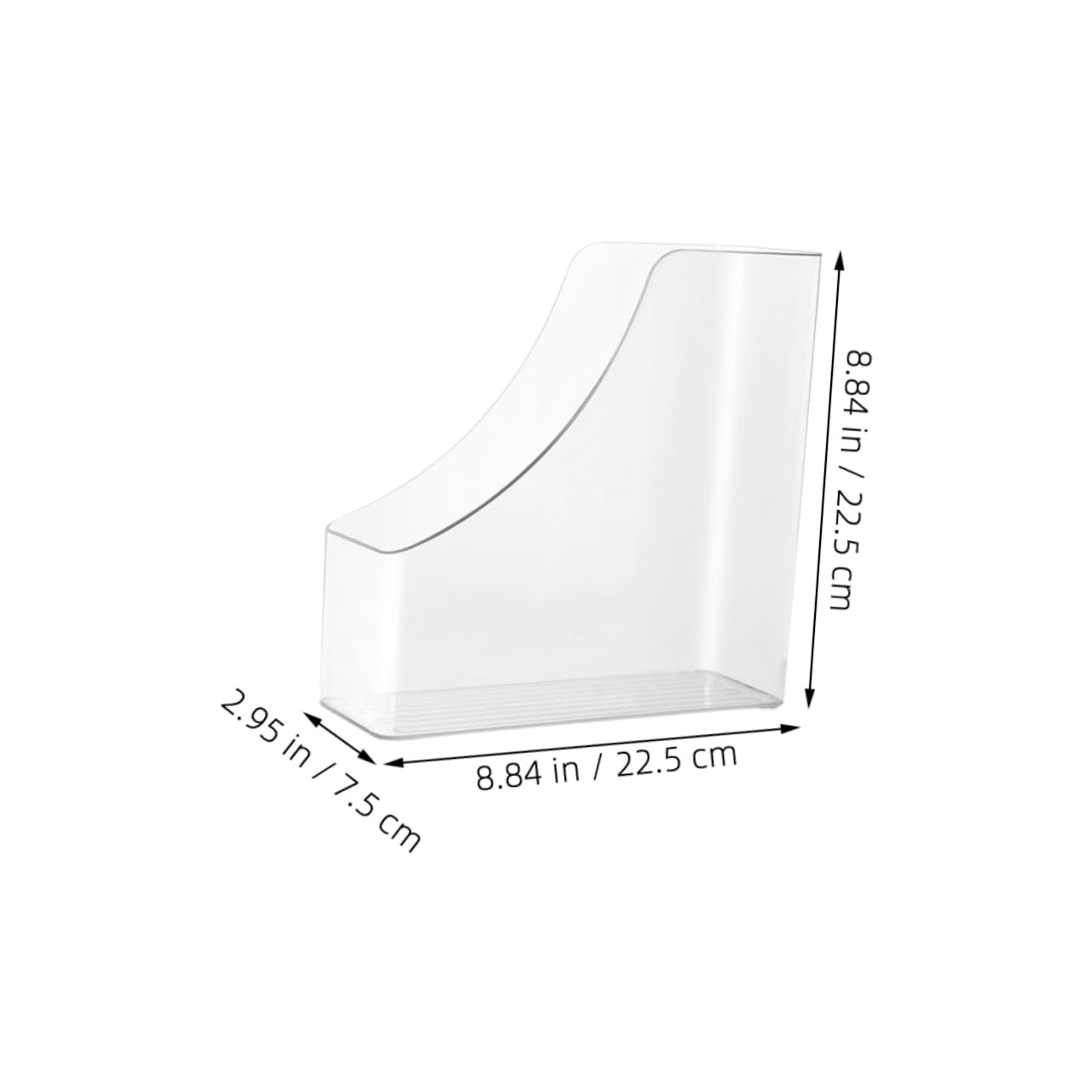 OFFSCH 2Pcs Transparent Desktop File Storage Rack Vertical Document Holder for Books and Files Modern Design Organizer for Office and Study Efficient