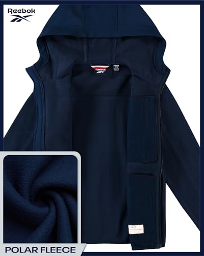 Reebok Boys Polar Fleece Jacket Weather Resistant Hooded Zip Up Coat - image 5