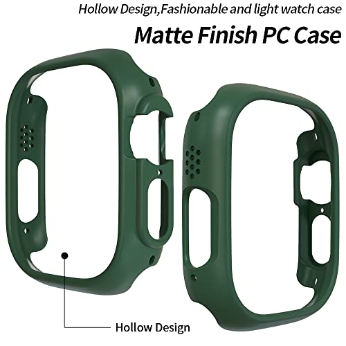 Étui de protection pour iWatch Series 8 Pro Ultra 49 mm cadre rigide PC rose mat
