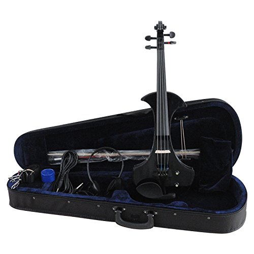 Aileen Ve501- Black 4/4 Electric Violin + Foamed Case + Bow + Headphone Ve501 #TOP2