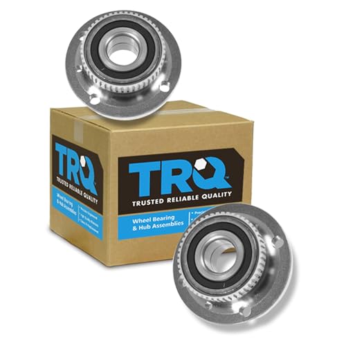 Image of TRQ 2 Piece Front Wheel Bearing & Hub Assembly Set Compatible with 1984-1991 BMW 318i 1991 318is 1986-1988 325 1984-1987 325e 1986-1987 325es 1987-1991 325i 325is 1988-1991 325iX